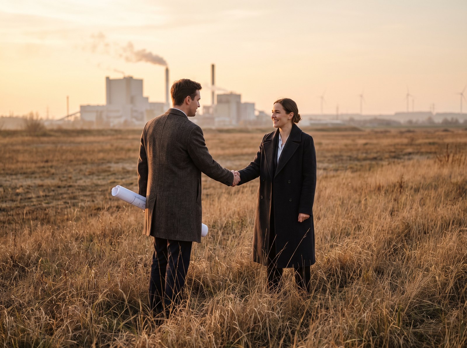 Handshake on the future site